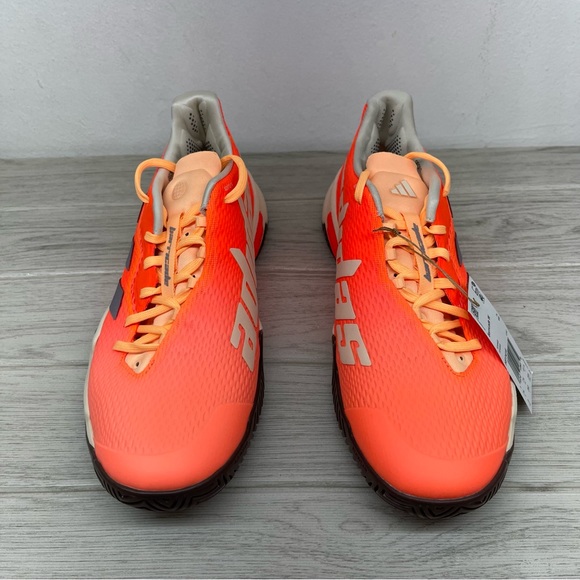 Adidas Barricade Solar Orange Tennis Shoes Wmns HP7416 Size 9 - Picture 4 of 9